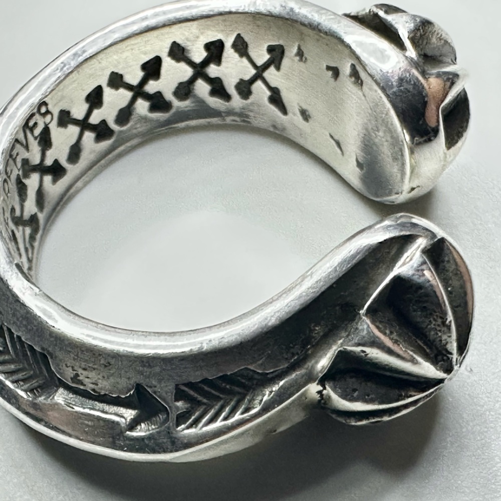 Sunshine Reeves Open Horseshoe Ring Arrows, Stars 925 Sterling Silver - Picture 9 of 11